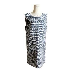Paperwhite “Delightful Dress” Size 12 – Blue White Mod Shift with Pockets